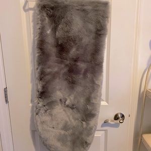 Faux Fur Lined Shawl - bridesmaid